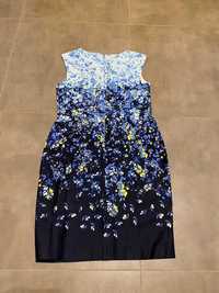 Niebieska sukienka ombre w kwiaty Quiosque 40