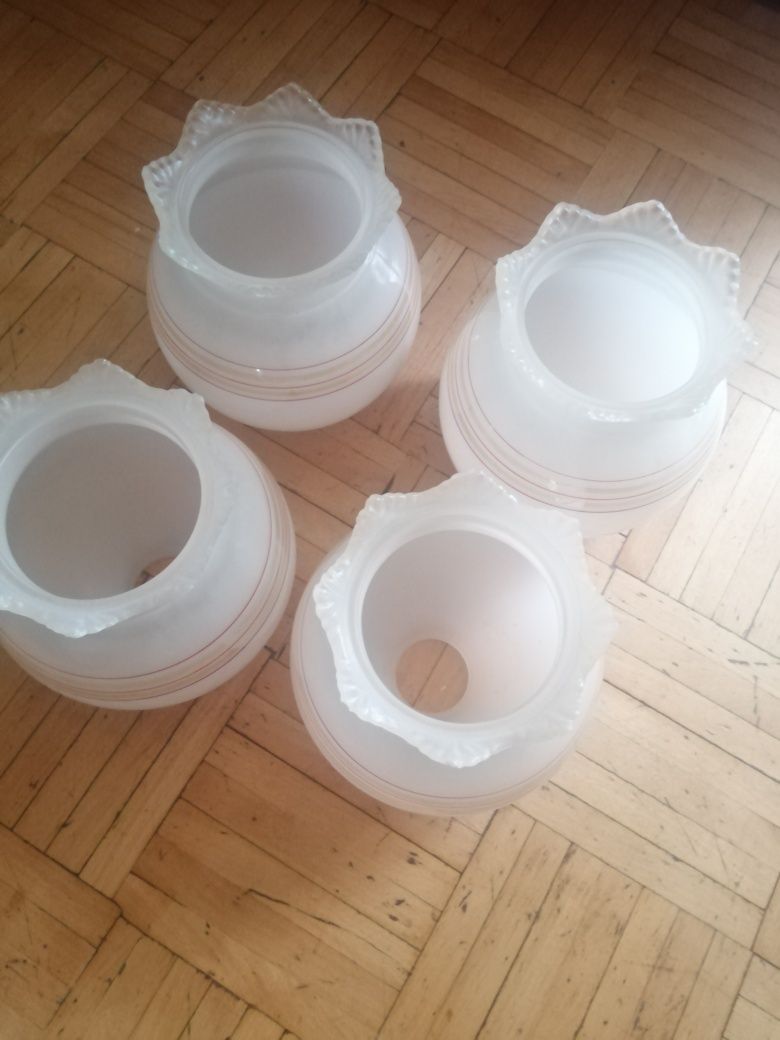 4 szt stare klosze szklane