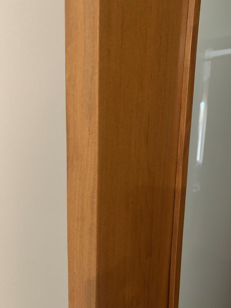 Porta madeira maciça com vidro e fechadura 80x200cm