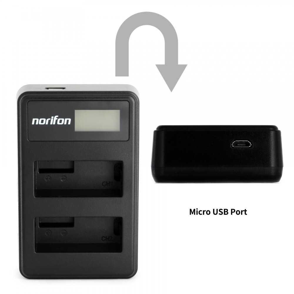 Dwukanałowa ładowarka USB LCD do akumulatora aparatu Canon LP-E6
