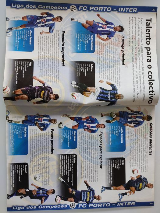 Programa do FC Porto Inter liga dos campeões 2005/2006