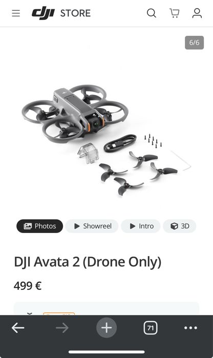 NOVO Drone DJI AVATA 2 selado com garantia