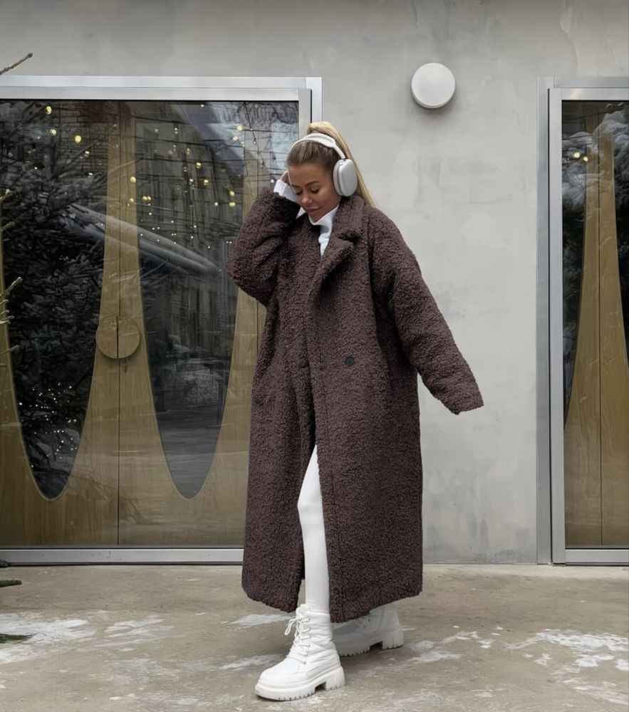 Пальто,шубка тедді,шоколадного кольору,коричнева teddy,тренд созона