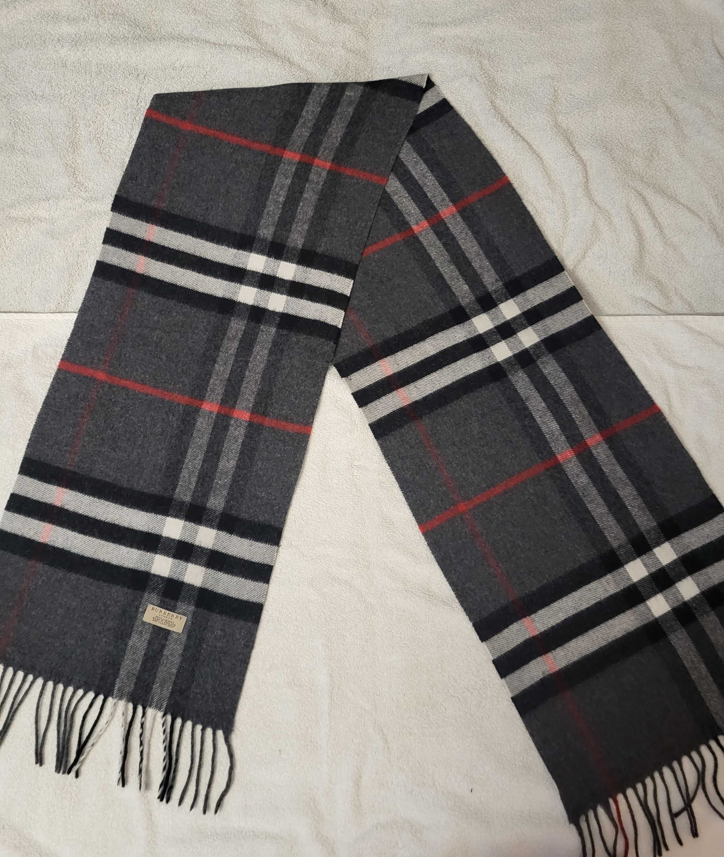 Burberry sliczny szalik oryginalny 100% cashmere idealny