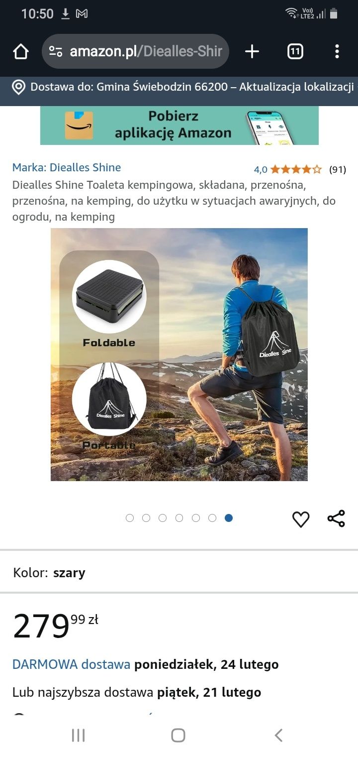 Toaleta Przenośna Składana Kempingowa Do Sytuacji Awaryjnych