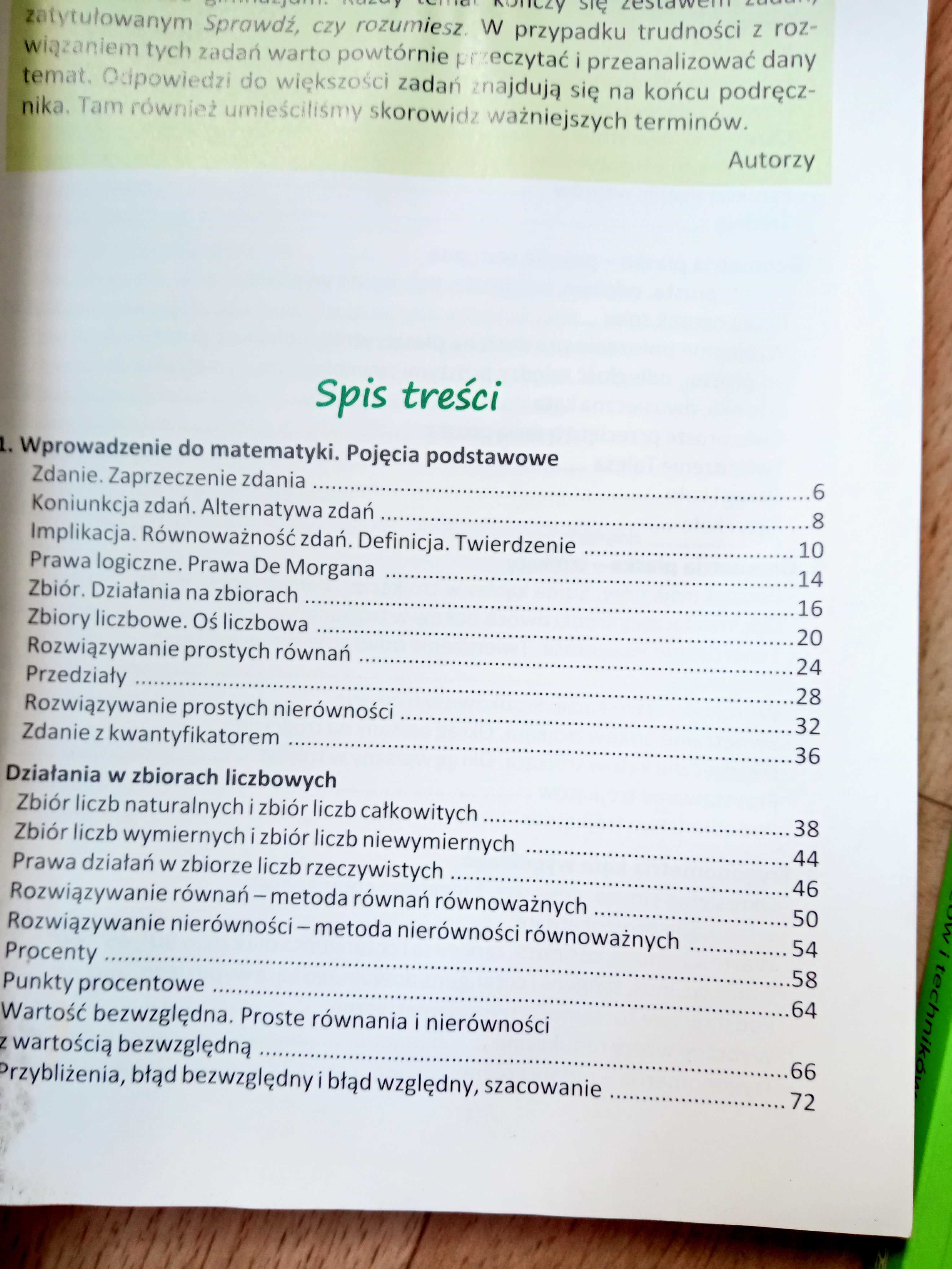 Matematyka 1 Podręcznik, Zbiór Zadań Zakres Podstawowy. Kurczab