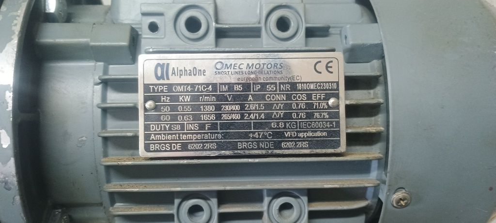 Przekładnia reduktor 140/min silnik 0,55kW motoreduktor