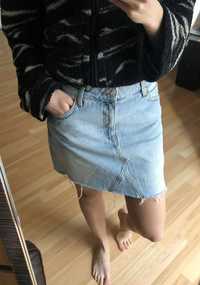 Jeansowa mini spódniczka MANGO