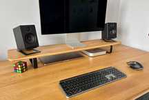 Dębowa podstawka pod monitor iMac na biurko 105x23x10.4
