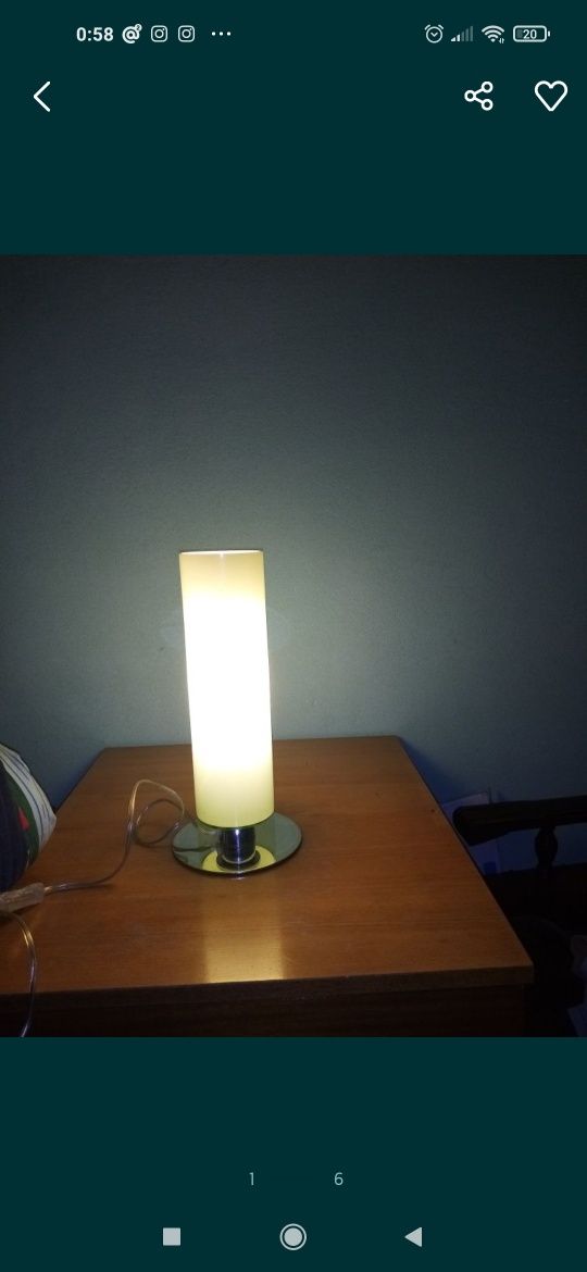 Lampa zielona na stolik