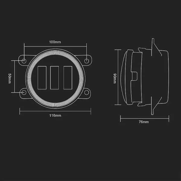 Противотуманные фары универсальные круглые 45w. Led противотуманки 3.5