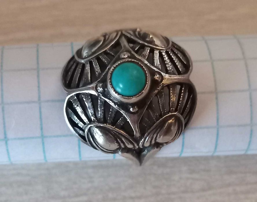 Радянський срібний перстень 925 проби з бірюзою.