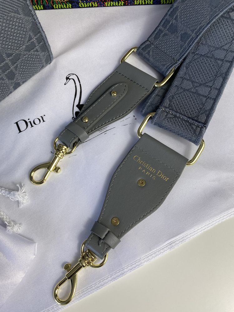 Luksusowa torebka damska Dior Lady-D Premium luks jakość CD szara