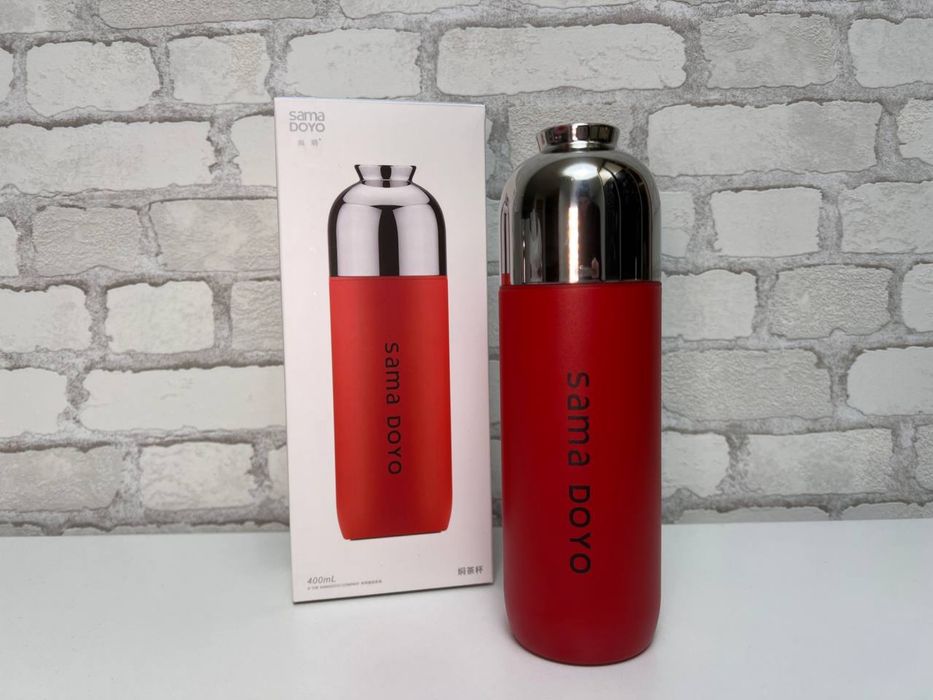 Термос для чаю SAMADOYO MC-05B червоний з магнітною кришкою і фільтром