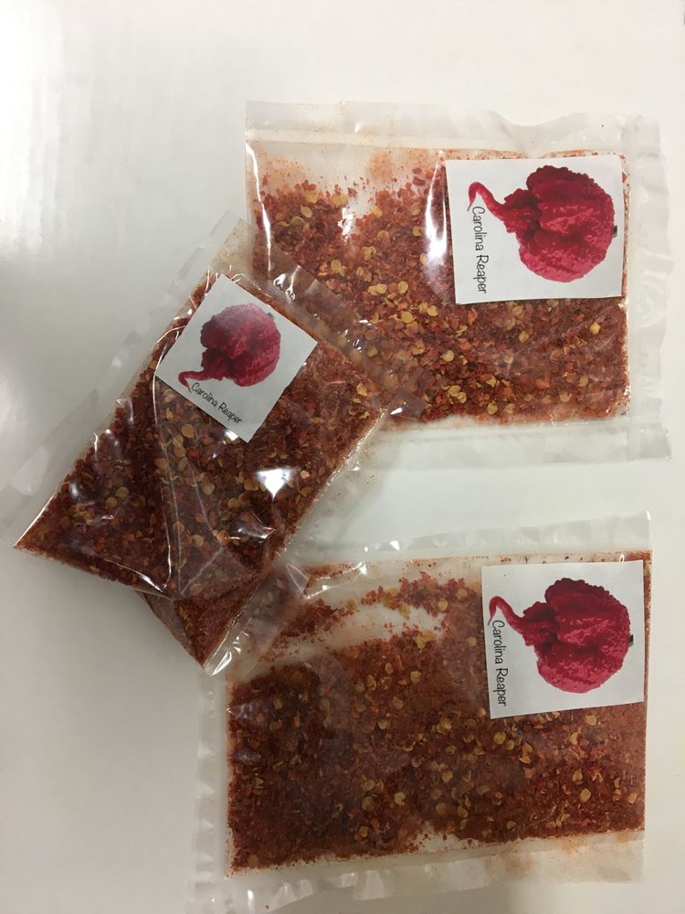 Malagueta Carolina Reaper desidratada .