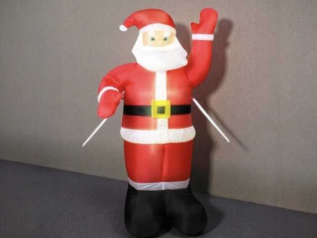 Dmuchany Mikołaj Świąteczny 180cm LED Ogród Wodoodporny Samopompujący