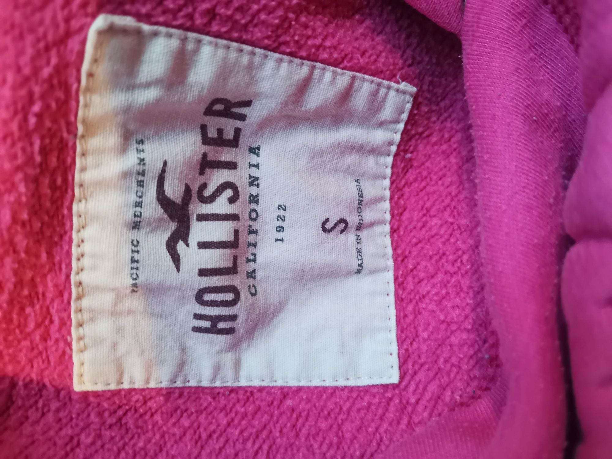 Bluza damska z kapturem Hollister rozm S, różowa