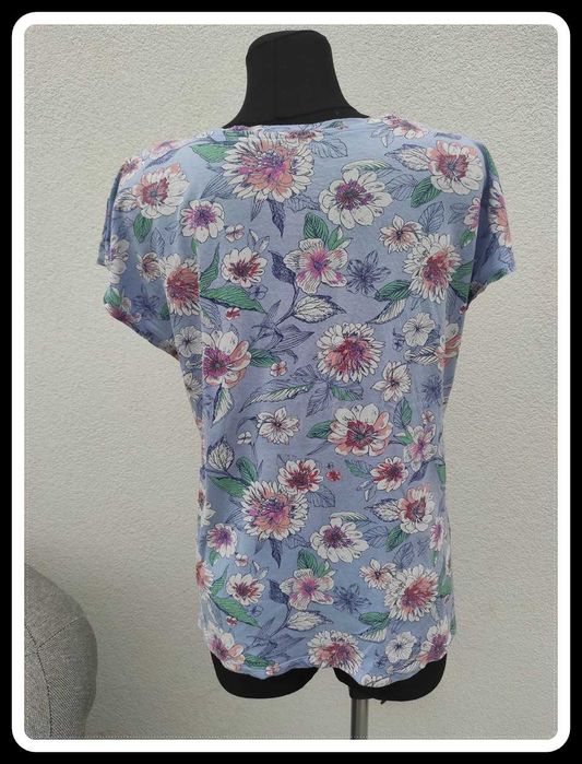 Kolorowa bluzka w kwiaty 42 XL C&A