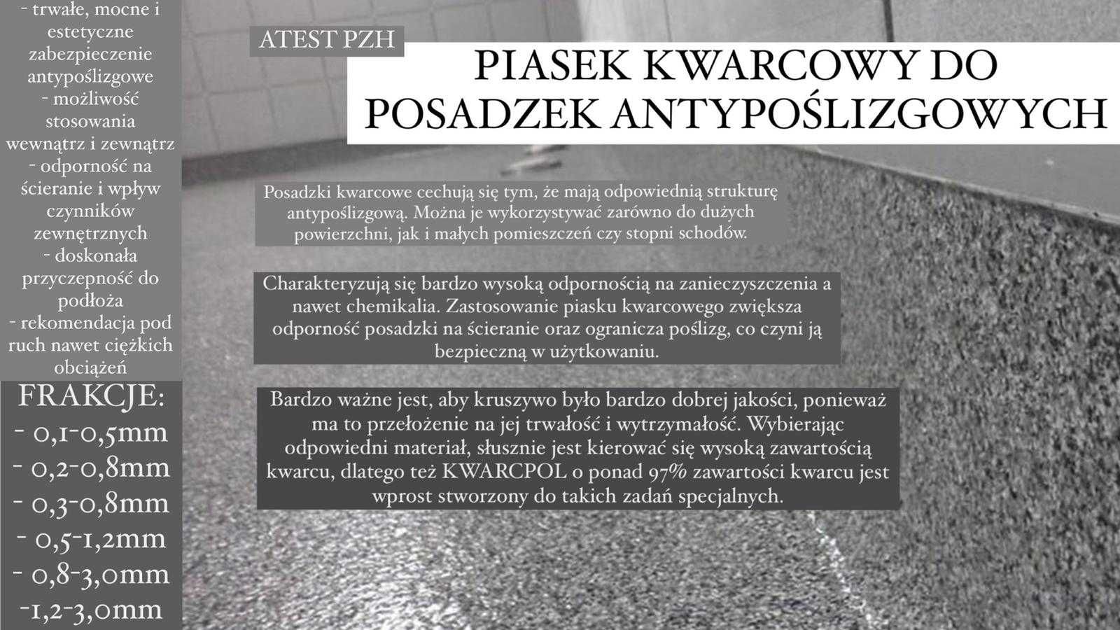 Piasek kwarcowy do piaskowania, posadzki żywiczne PREMIUM 1000KG