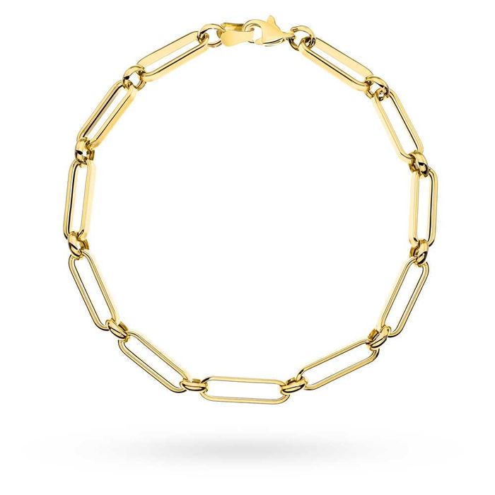 Złota bransoletka z wydłużonymi ogniwami Próby 585