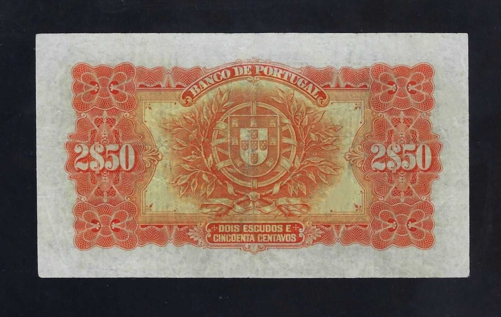 nota portugal 2.50 escudos de 1925 excelente e rara