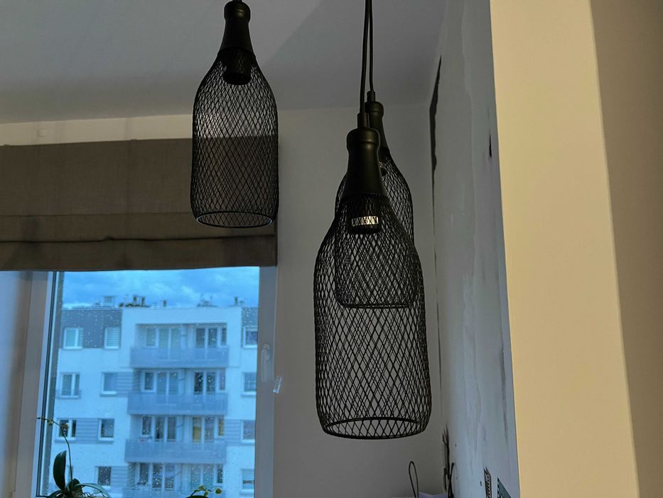 Lampa wisząca trzypunktowa czarna