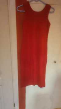 Czerwona, bawełniana sukienka Rocky