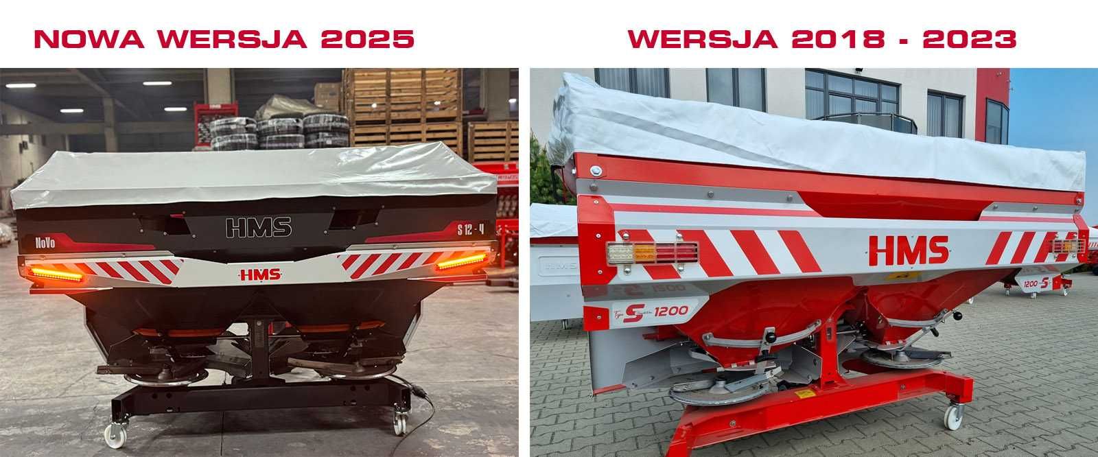 Rozsiewacz nawozu HMS nowa wersja PREMIUM - 1200 l - rok 2025