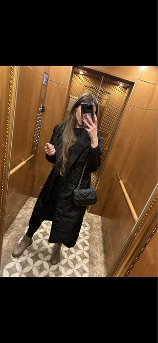 Пальто тренч черный