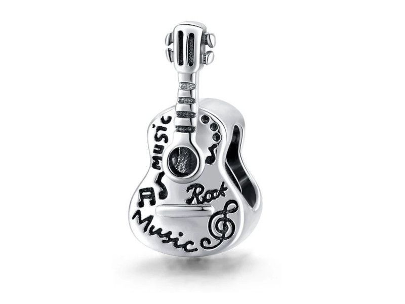 Srebrny Koralik Charms Beads Gitara Klasyczna Albeads0289Rh