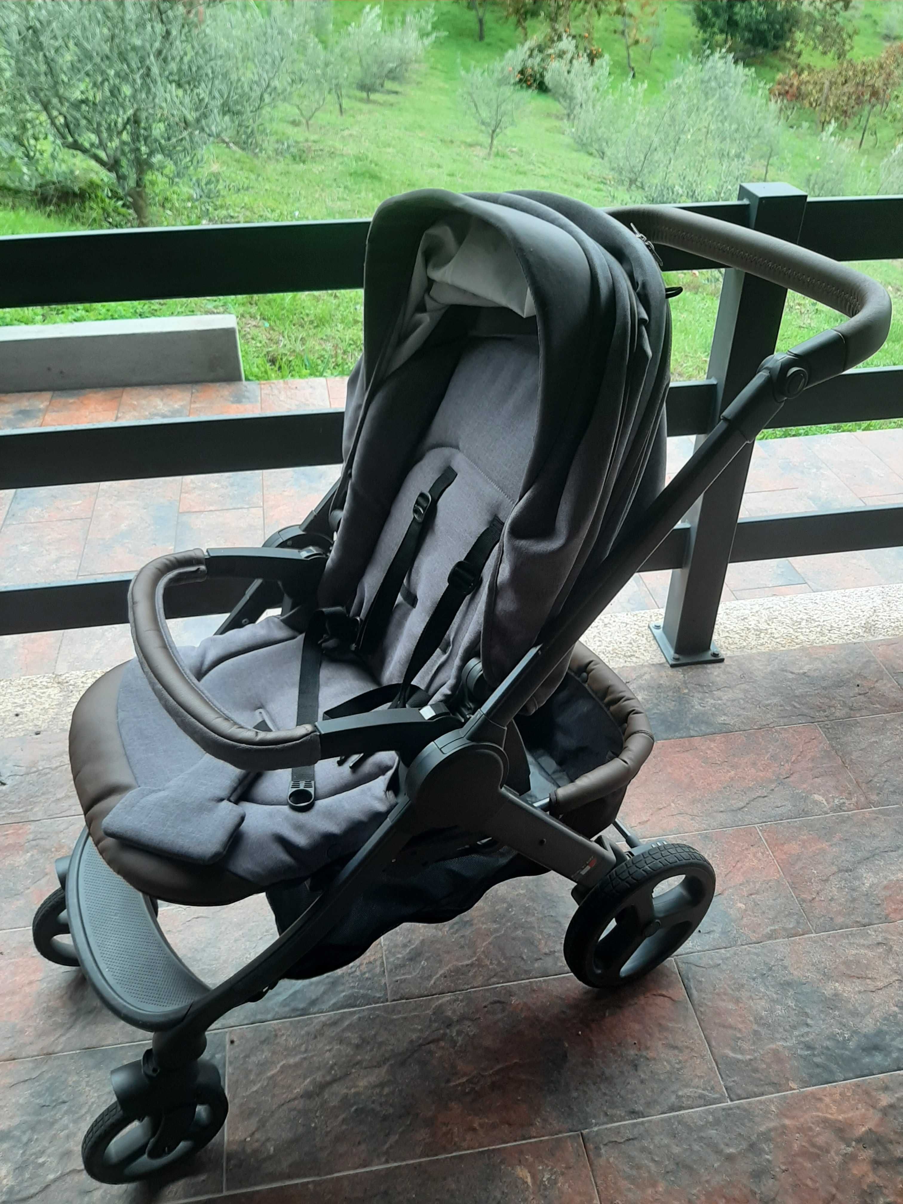 Conjunto Carrinho Trio Style Go Up Crossover Cool Grey + IsoFix