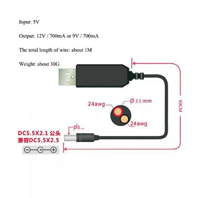 USB конвертор роутера з 5v до 9v та 12v