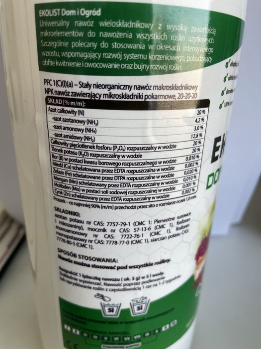 Nawóz uniwersalny wieloskładnikowy Ekolist
