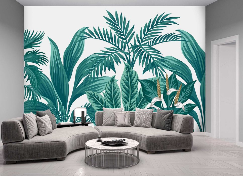 Fototapeta Liście Palmy Pastele Na Ścianę 3D Twój Rozmiar + KLEJ