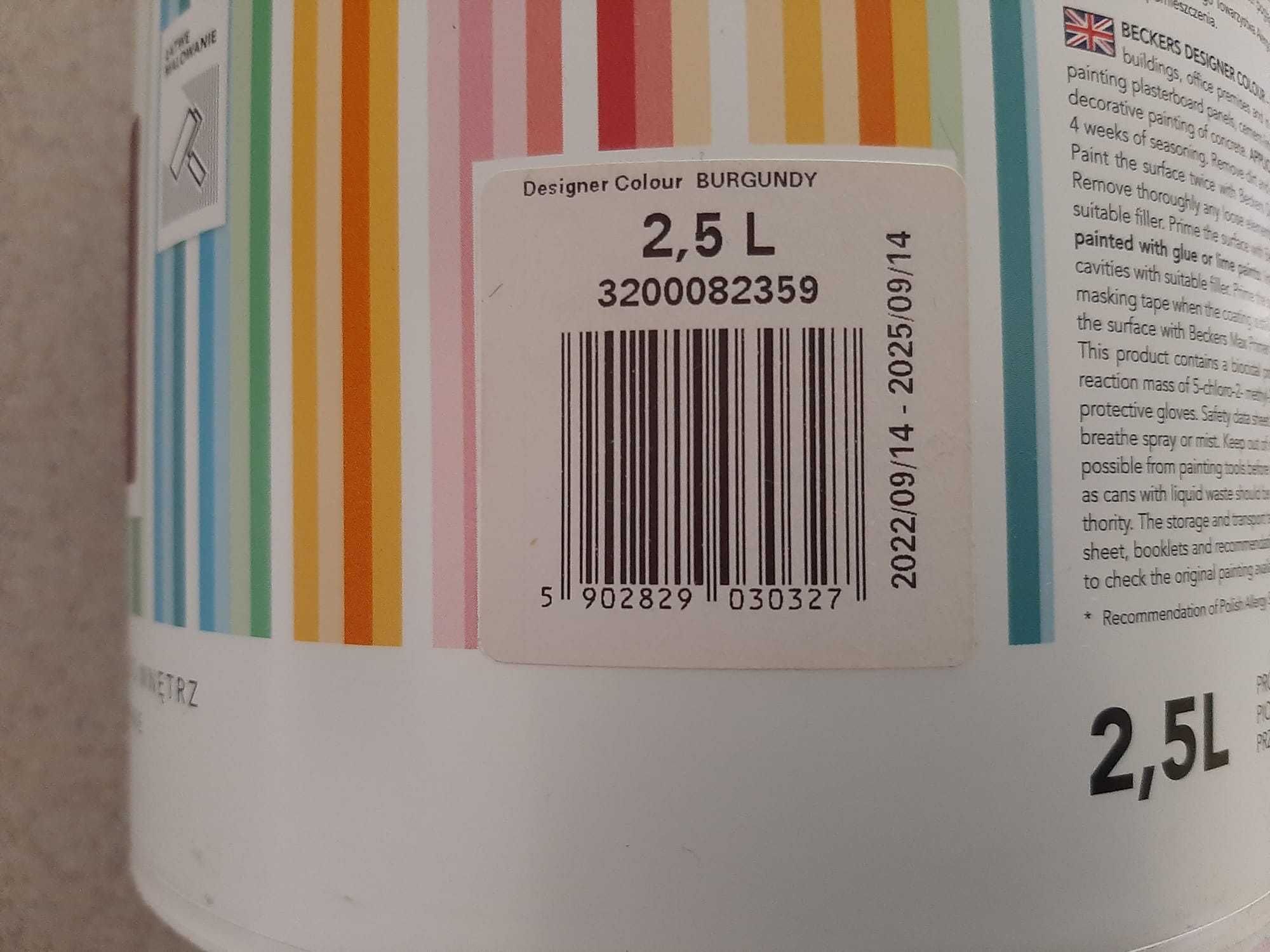 Farba Beckers Designer burgund 2.5