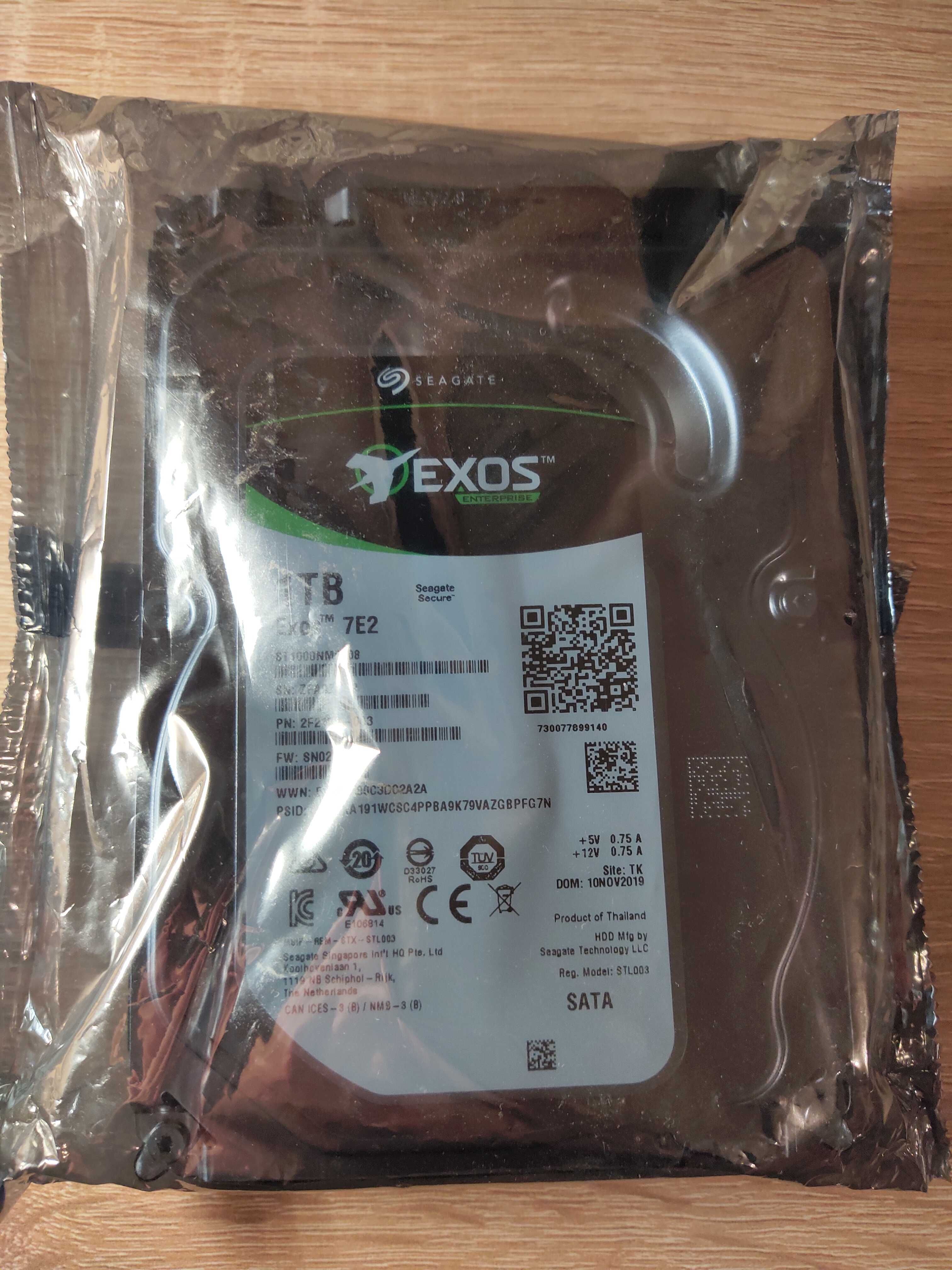 Жорсткий серверний диск HDD Seagate Exos 1ТB 7200rpm  3.5. Новий.