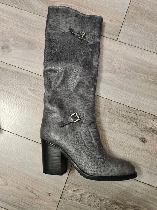 Чоботи казаки сірі 40 р.