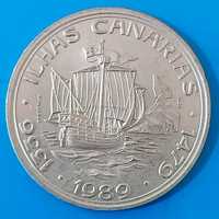 100$00 de 1989,  À Conquista Atlântico, Ilhas Canárias