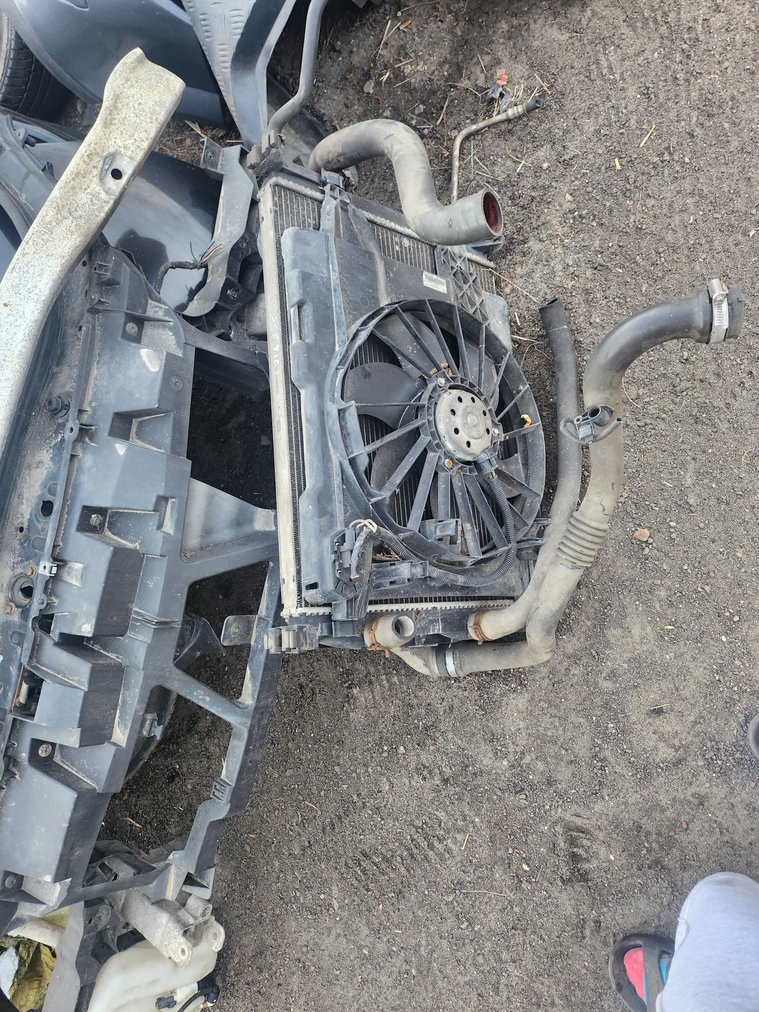 Kompletny przod maska zderzak lampy chlodnice renault scenic 2 II