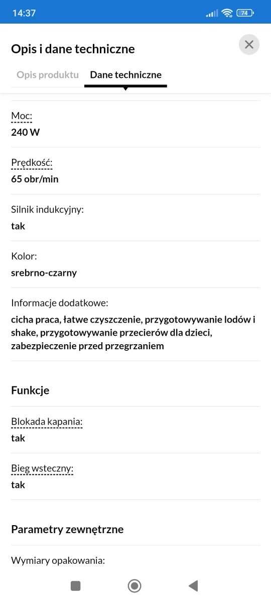 Wyciskarka wolnoobrotowa
