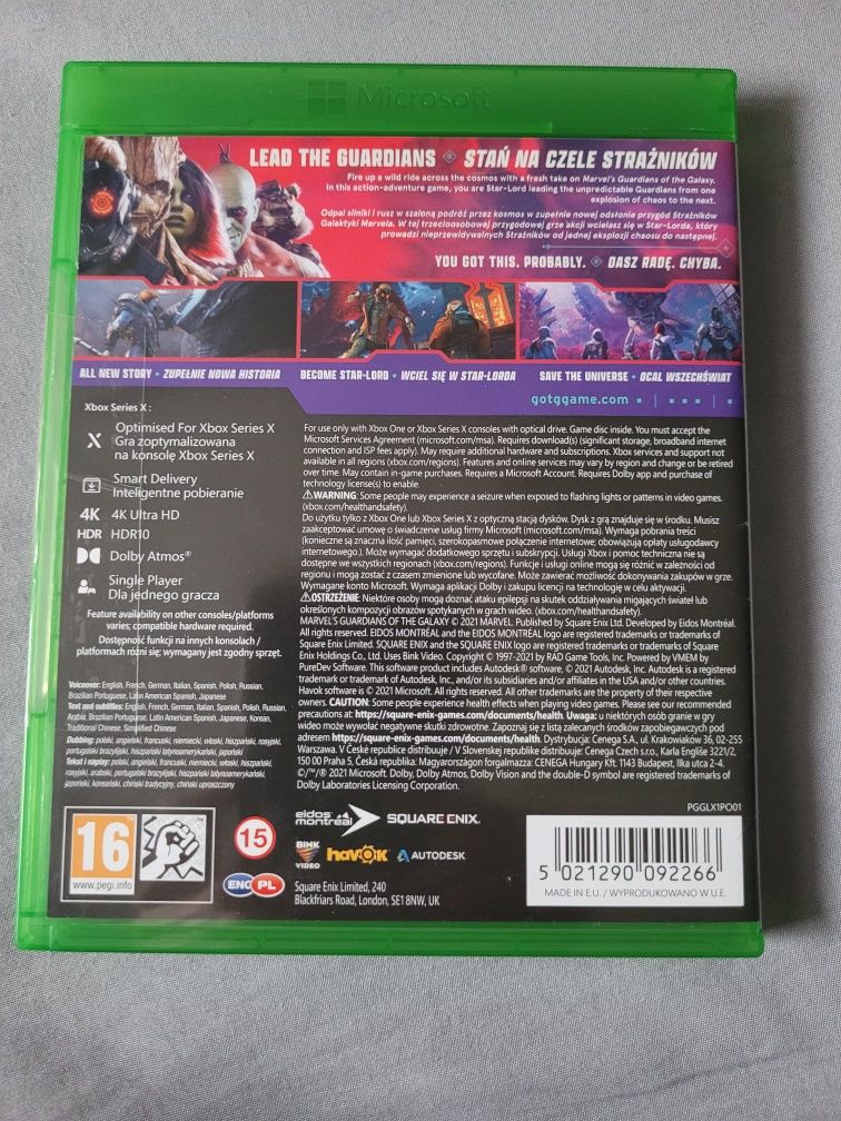 Gra na Xbox One - "Guardians of the galaxy" (Strażnicy Galaktyki)