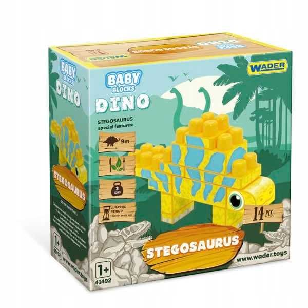 Baby Blocks Dino klocki stegosaurus 41495 WADER 14 el