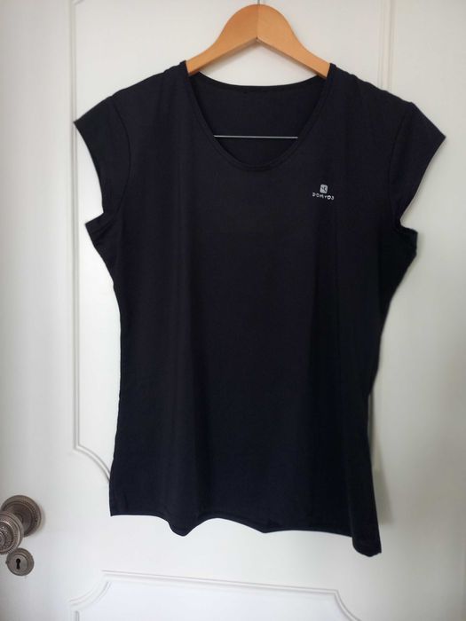 T-shirt Fitness Mulher Domyos Preta