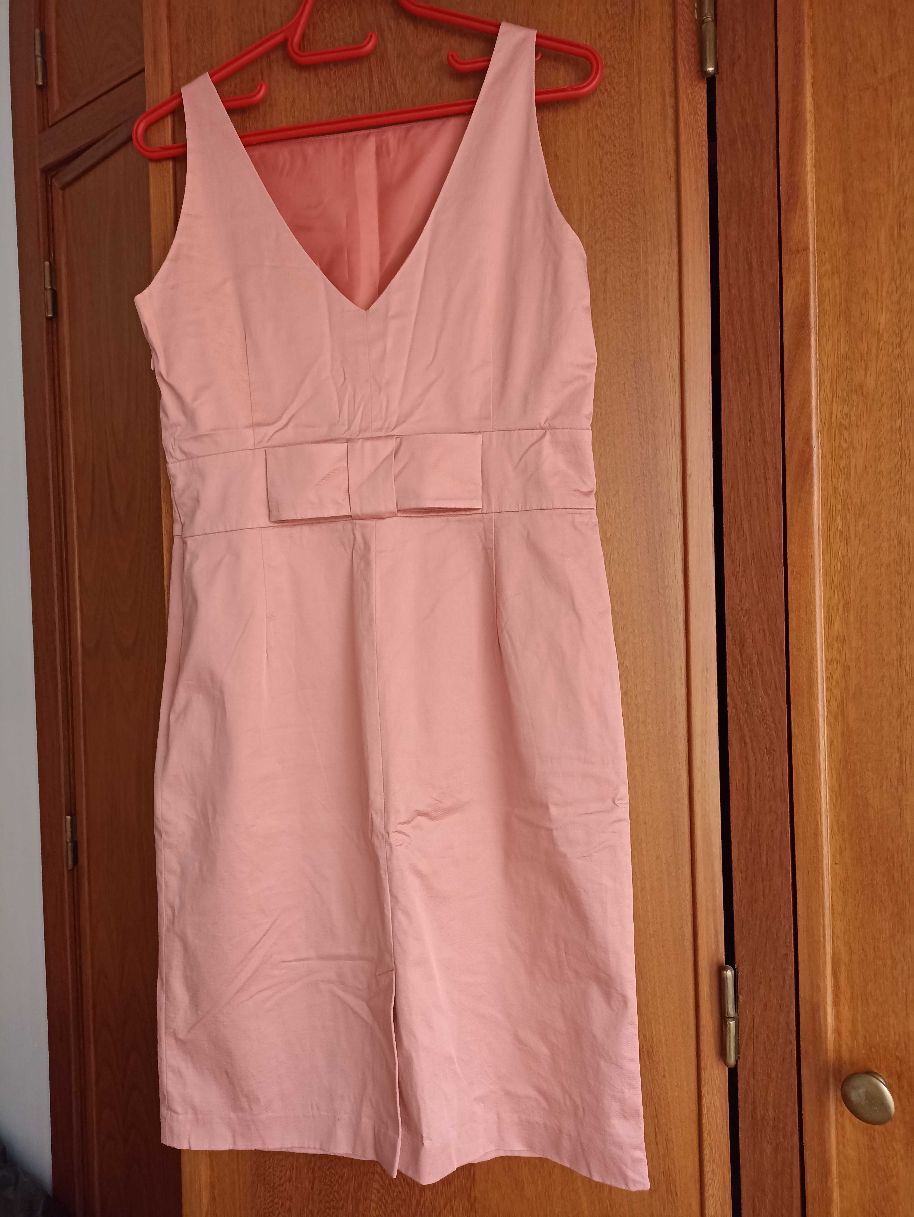 Vestido senhora rosa pêssego tamanho 38