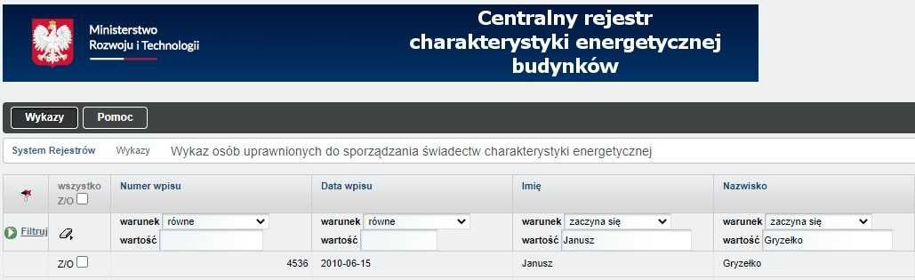 Audyt energetyczny Świadectwo energetyczne Świadectwo charakterystyki