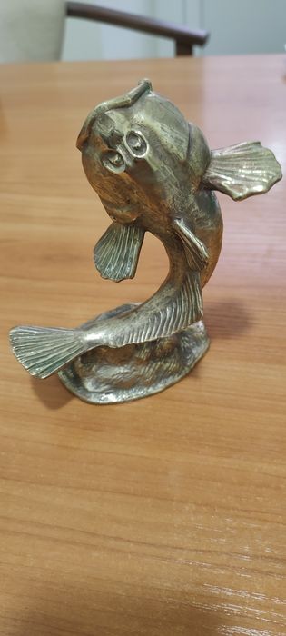 Рыба Бычок пепельница бронзовая статуэтка  "Нимор". СССР