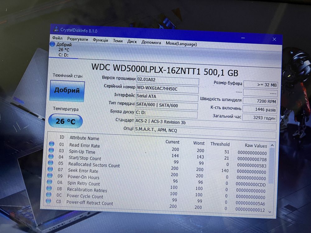 Ноутбук Asus A53S(Core i3 2330M, RAM6GB, HDD500, Intel HD3000)