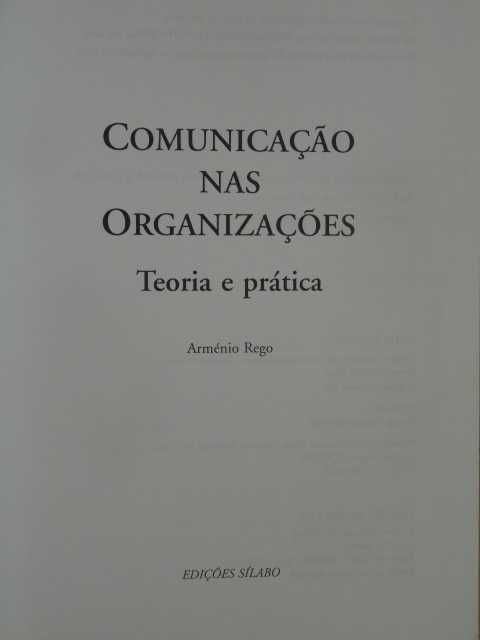 Comunicação nas Organizações de Arménio Rego - 1ª Edição