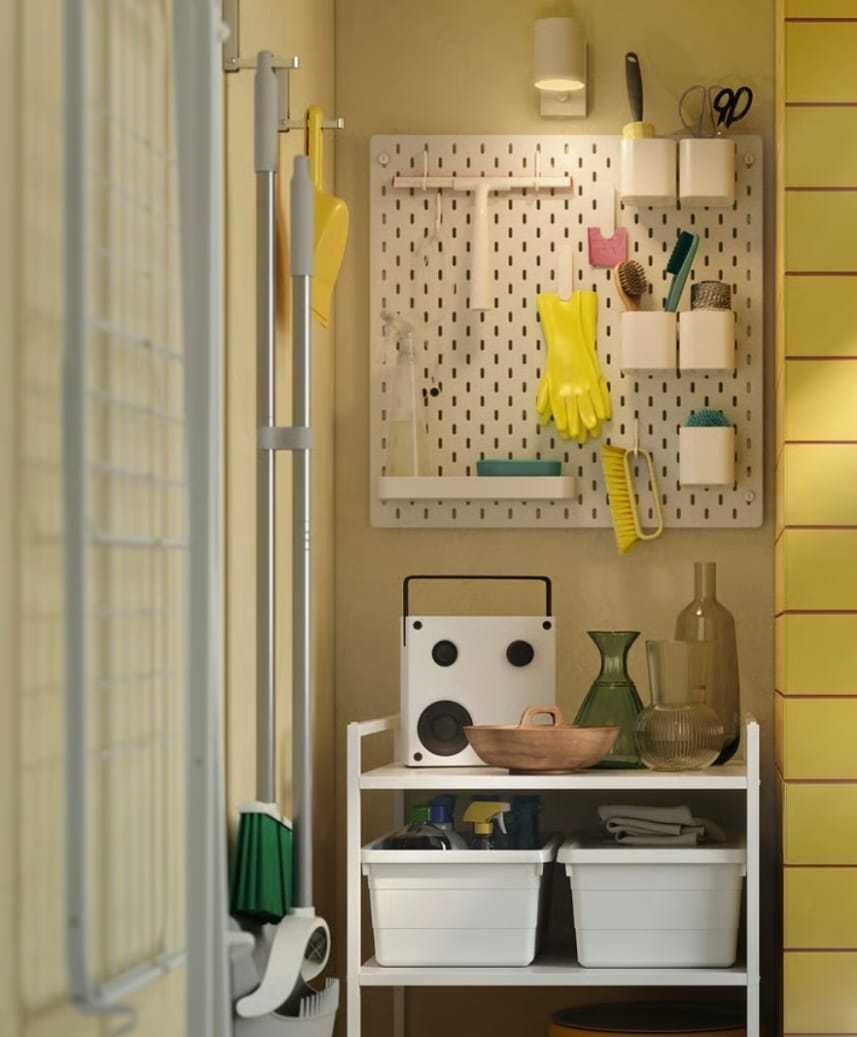 Bolsa acessório com 2 ganchos + 2 Prendedores (Placar de parede Ikea)