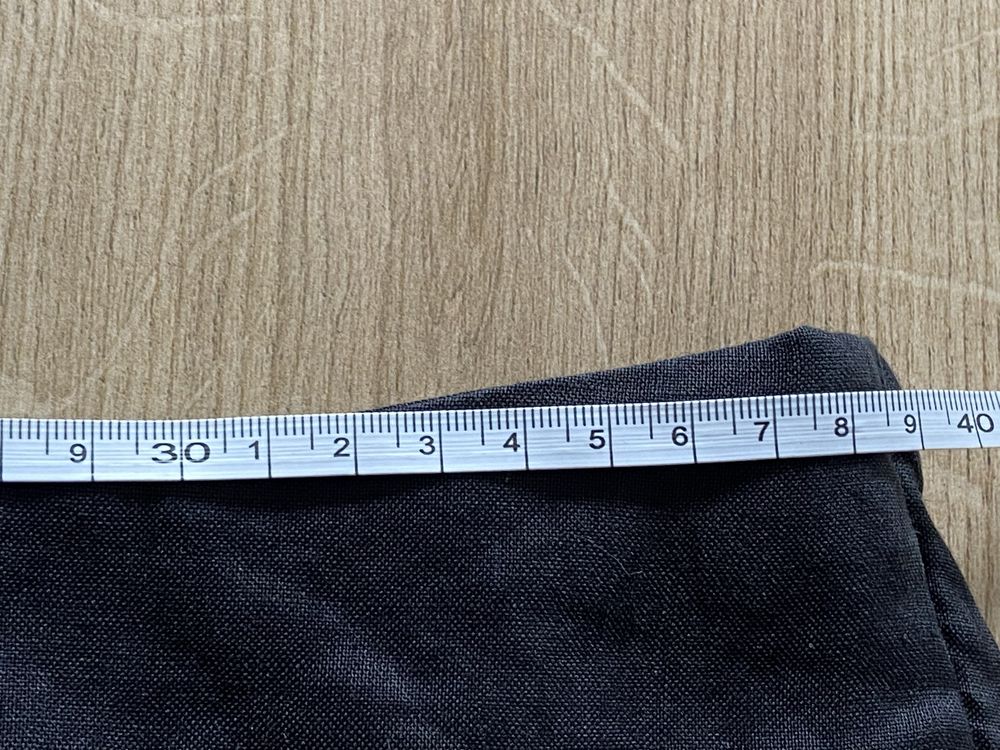 H&M 38 M spodnica midi z falbanką czarna rimi len Vintage